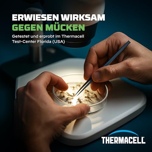 Detalle de Thermacell Mückenabwehr Protect – dezenter Standgerät-Mückenschutz für Garten, Terrasse und Camping