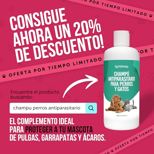 Detalle de Petsly Spray antipulgas para perros y gatos (500 ml) con geraniol
