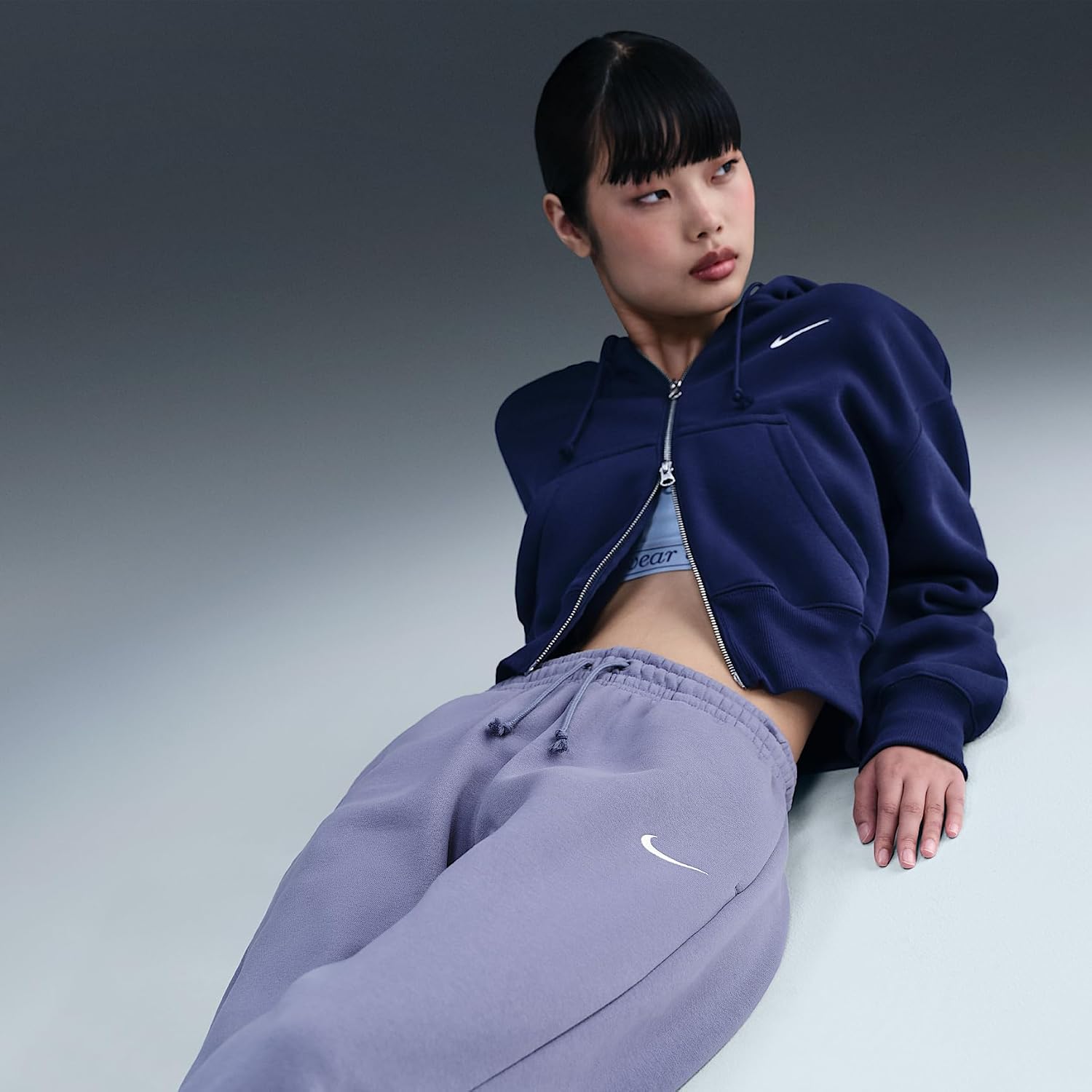 Detalle de Nike W NSW PHNX FLC HR OS PANT 2 FZ5996-410 – damskie spodnie dresowe z polaru
