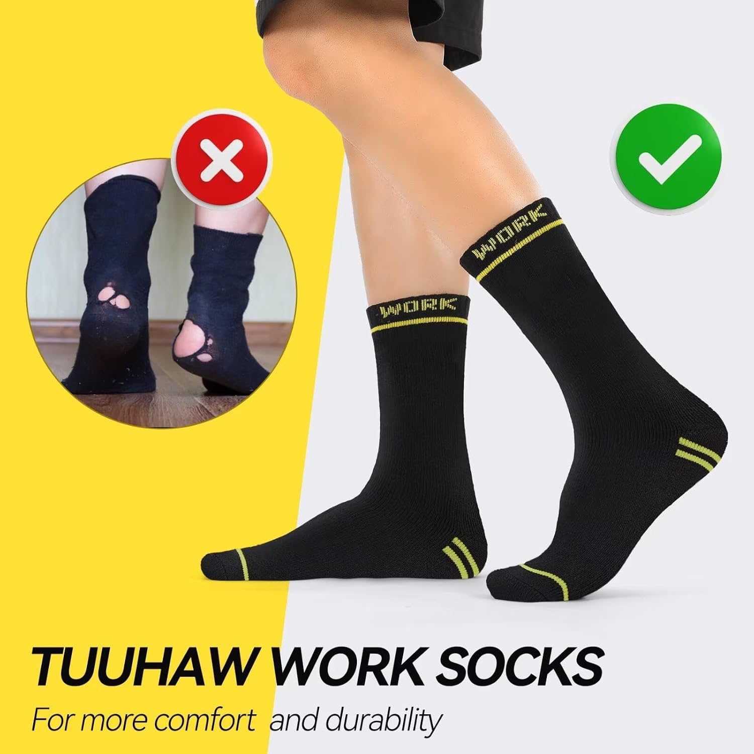 Thumbnail 4 de TUUHAW Calcetines Trabajo 10 pares