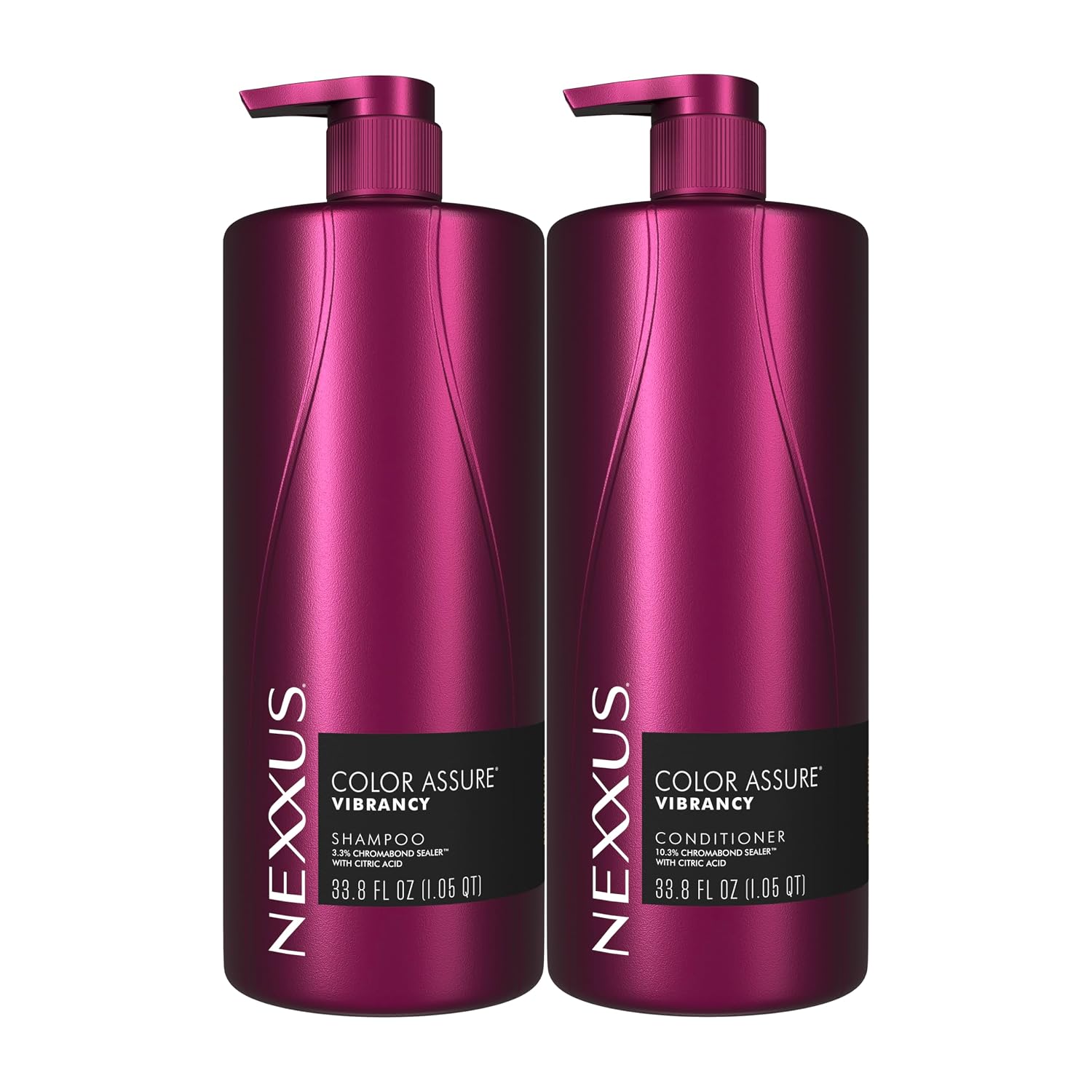 Detalle de Nexxus Color Assure Shampoo and Conditioner (Color Treated Hair) — Color Vibrancy for Up to 40 Washes, 33.8 oz, 2 Count