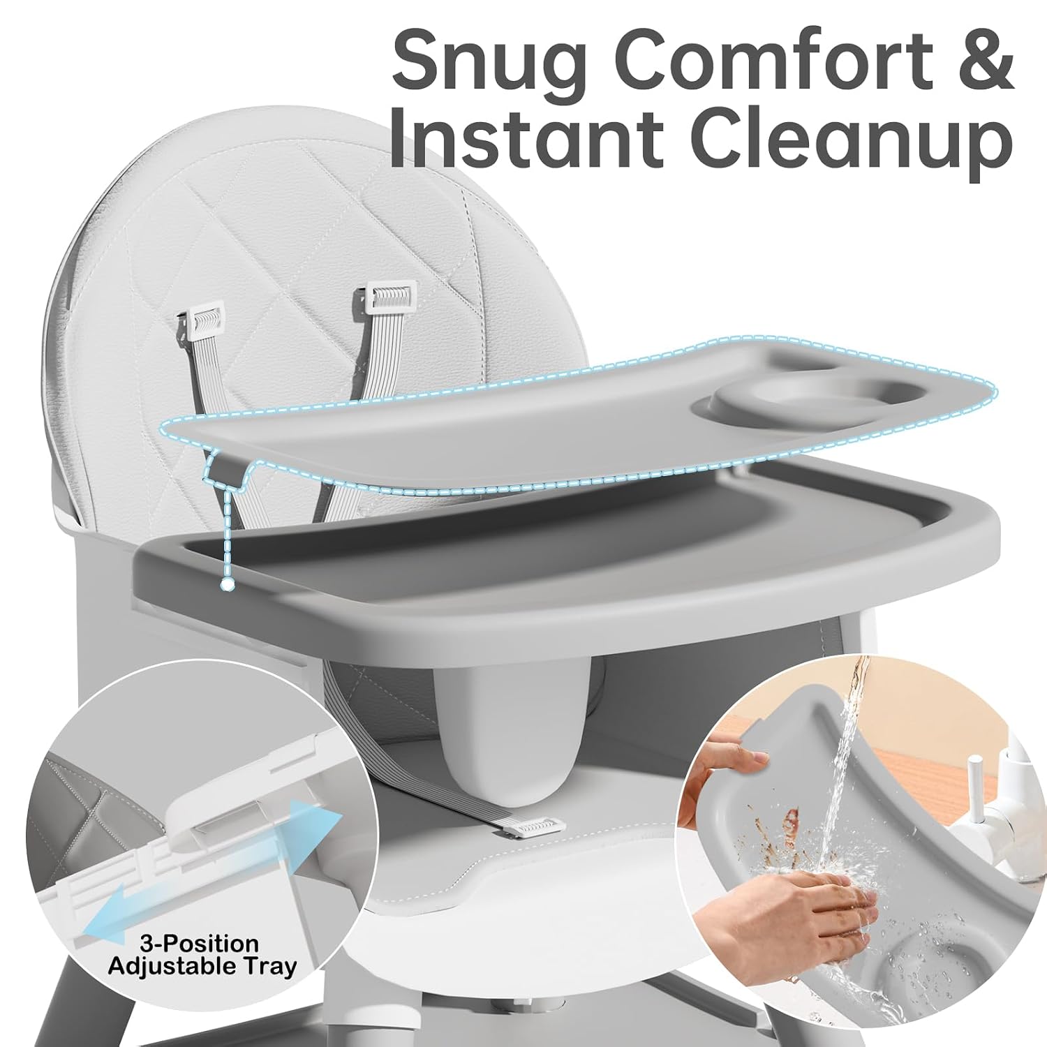 Thumbnail 6 de TOPOKAY 6-in-1 Convertible Baby Highchair with 5-Point Harness
