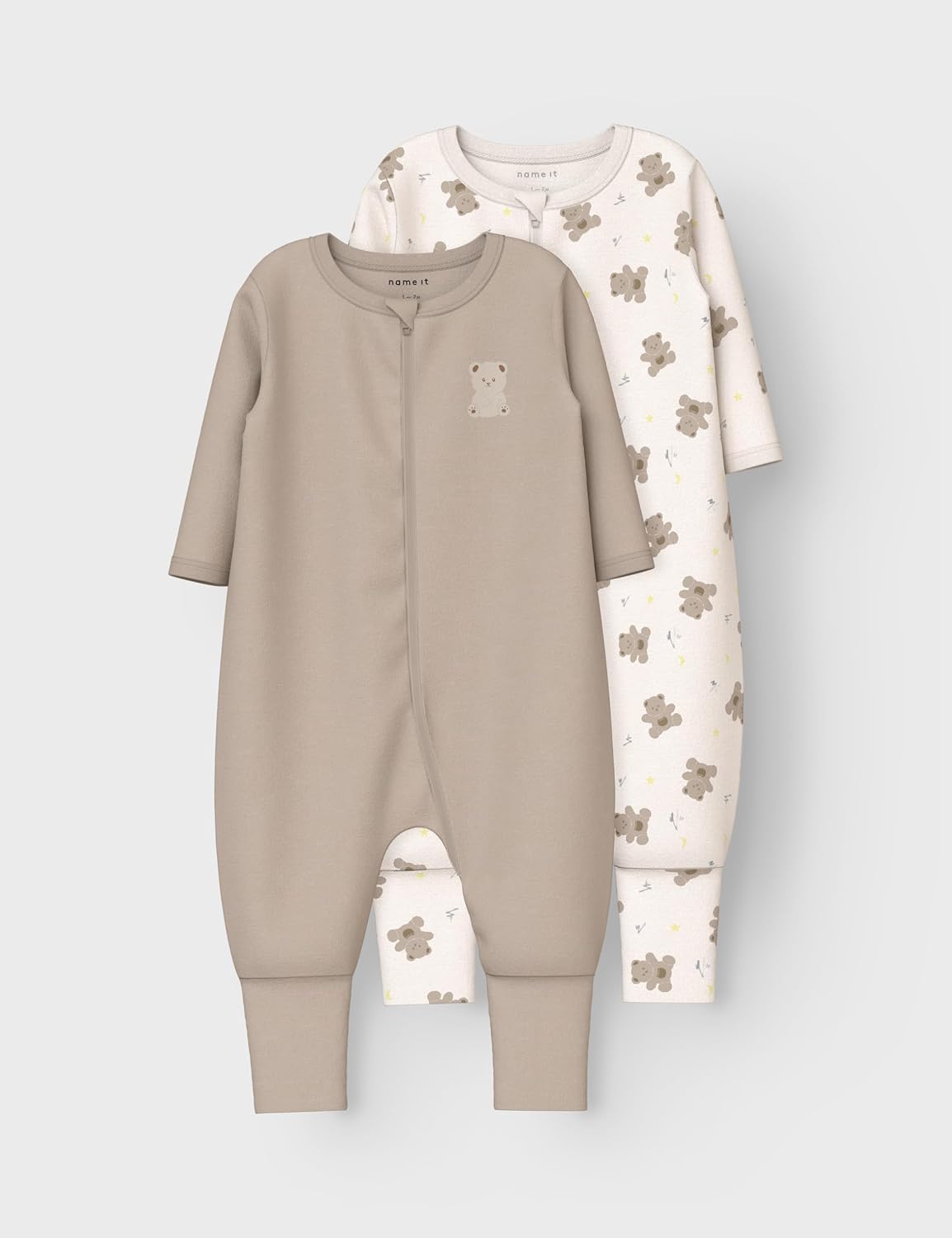 Detalle 2 de NAME IT Nbnnightsuit 2P Zip FF Jet Bear Noos – Pacco da 2 Unisex Adulto