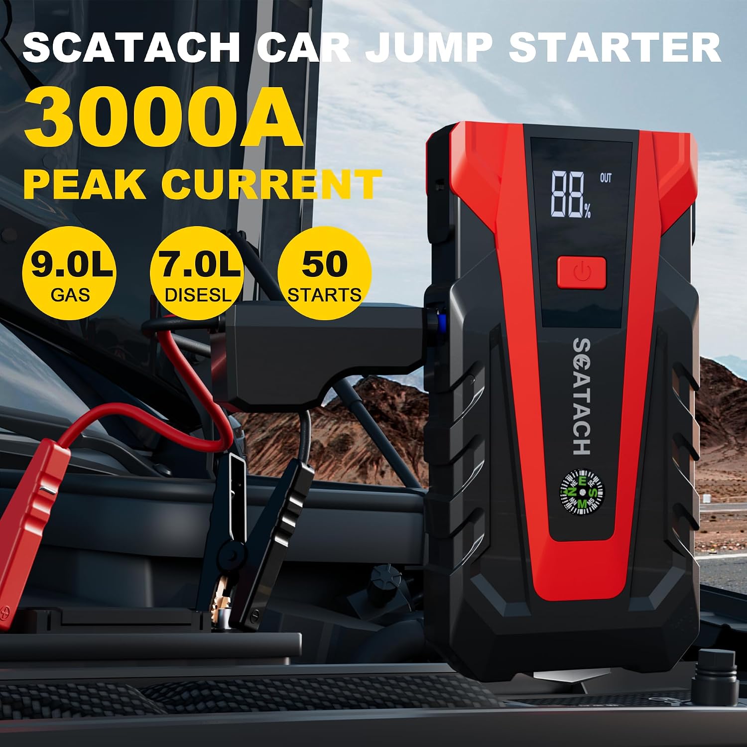 Detalle de Scatach Car Battery Jump Starter 3000A