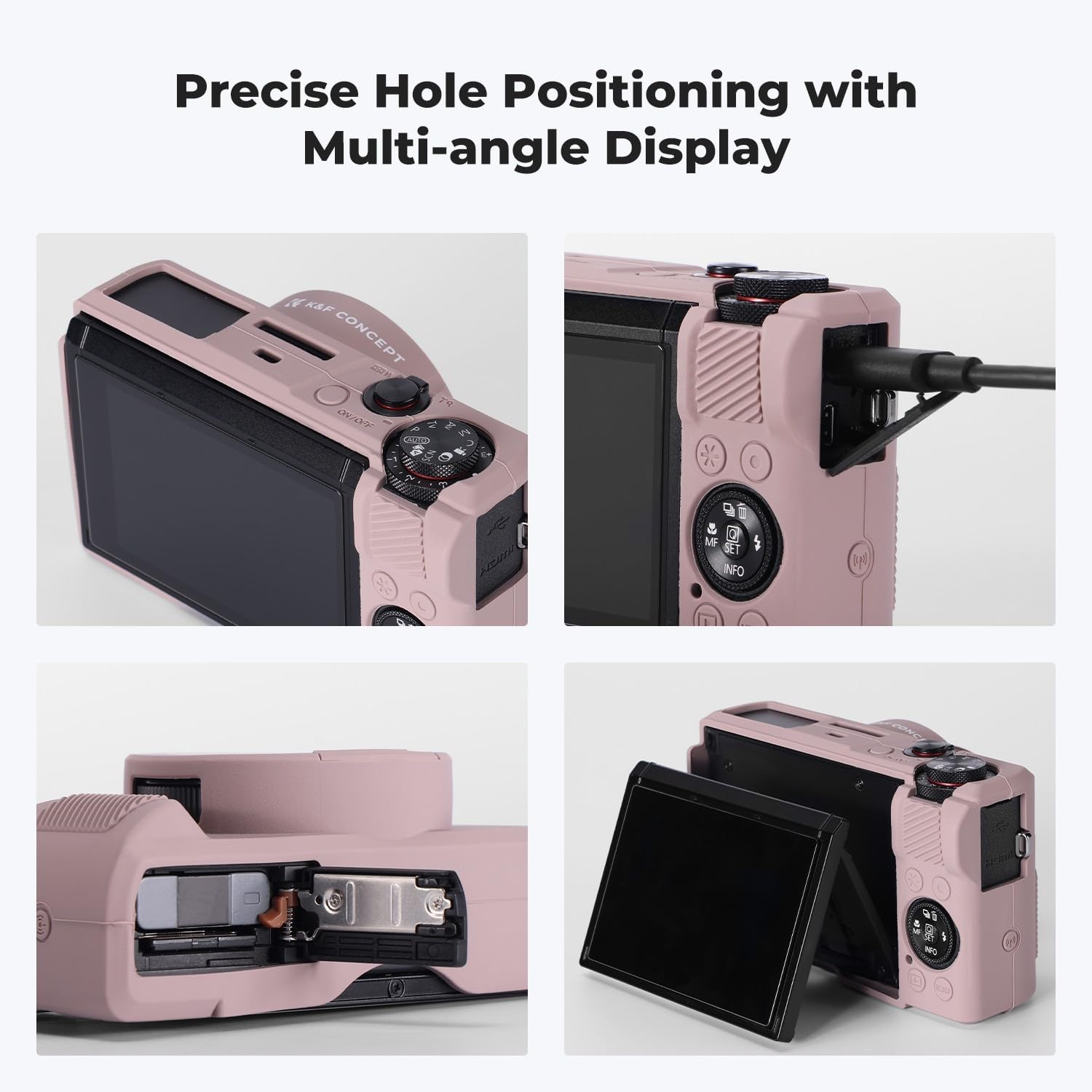 Detalle de Coque de protection en silicone pour Canon PowerShot G7X Mark III / G7X3 – Gris Violet