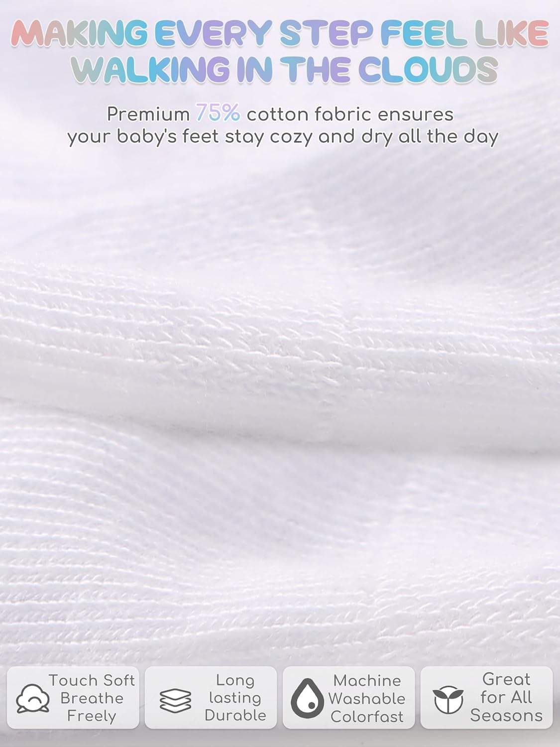 Detalle de Aroveea Toddler Grip Ankle Socks, 12-Pack, Cotton-Rich Blend, Unisex