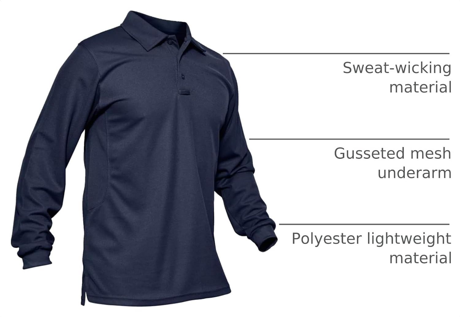 Thumbnail 3 de MAGCOMSEN Men's Polo Quick Dry Long Sleeve 3️⃣