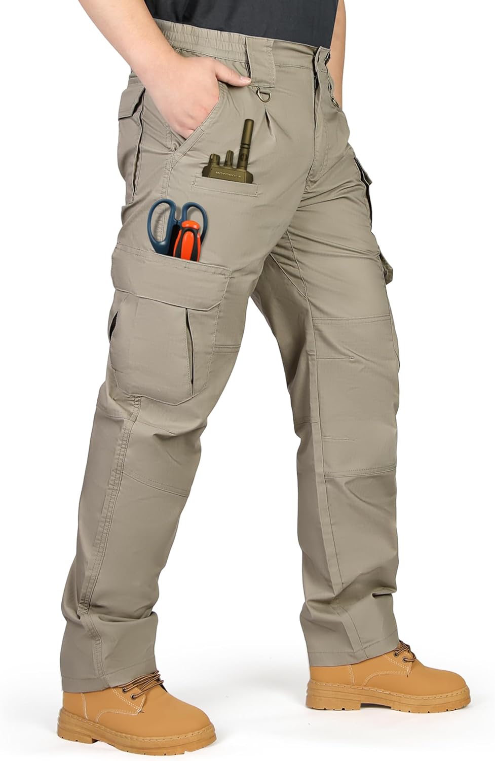 Detalle de IGOLUMON Mens Work Trousers Cargo Trousers Stretch Tactical Pants