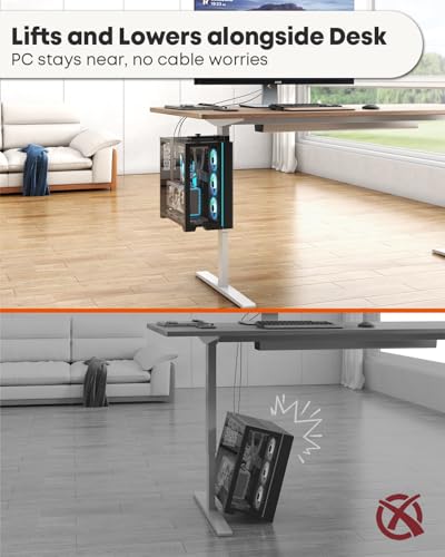 Thumbnail 6 de PUTORSEN Under Desk PC Mount for Standing Desk with 65×45mm Legs