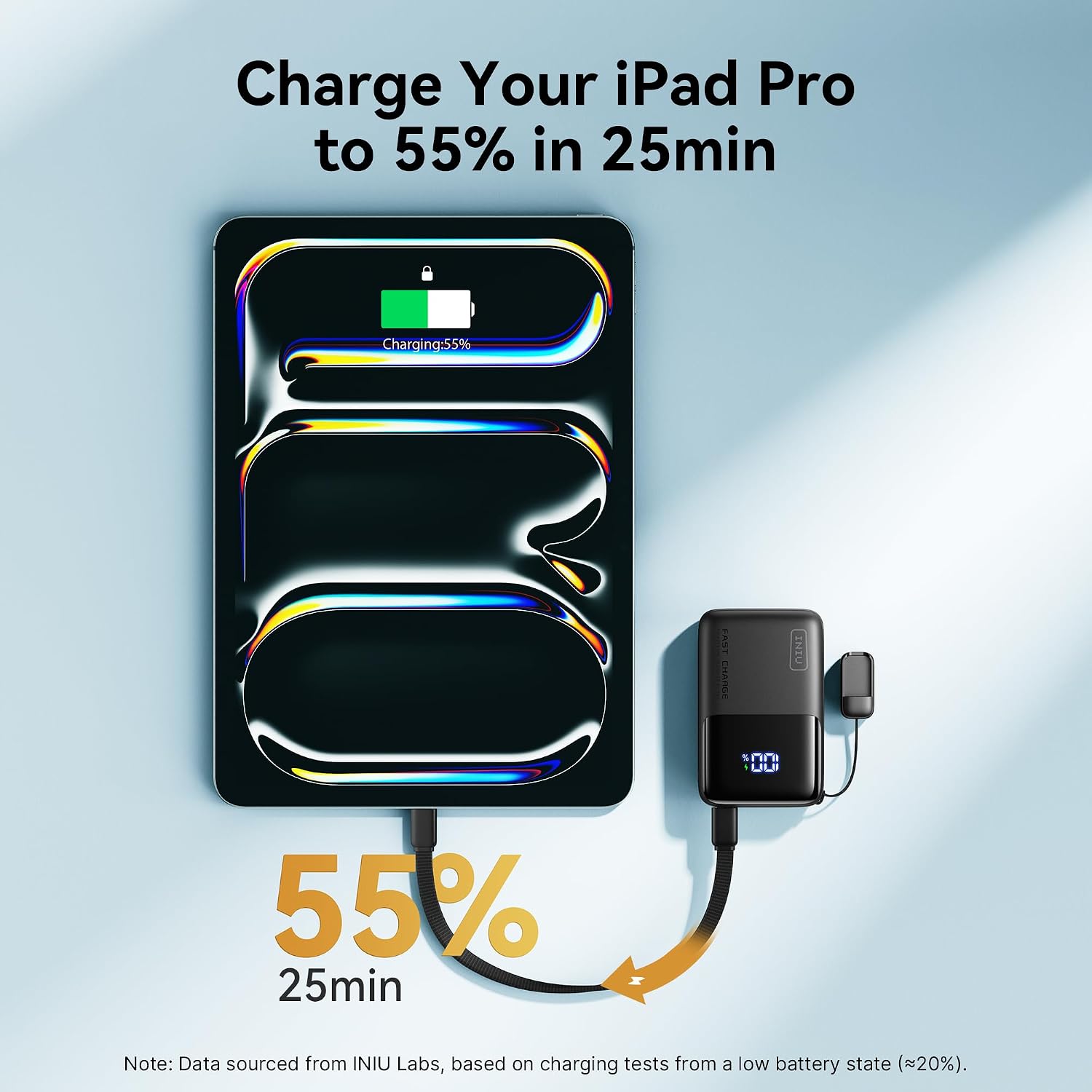 Detalle 2 de INIU Smallest Power Bank 10000 mAh, 45W fast charging