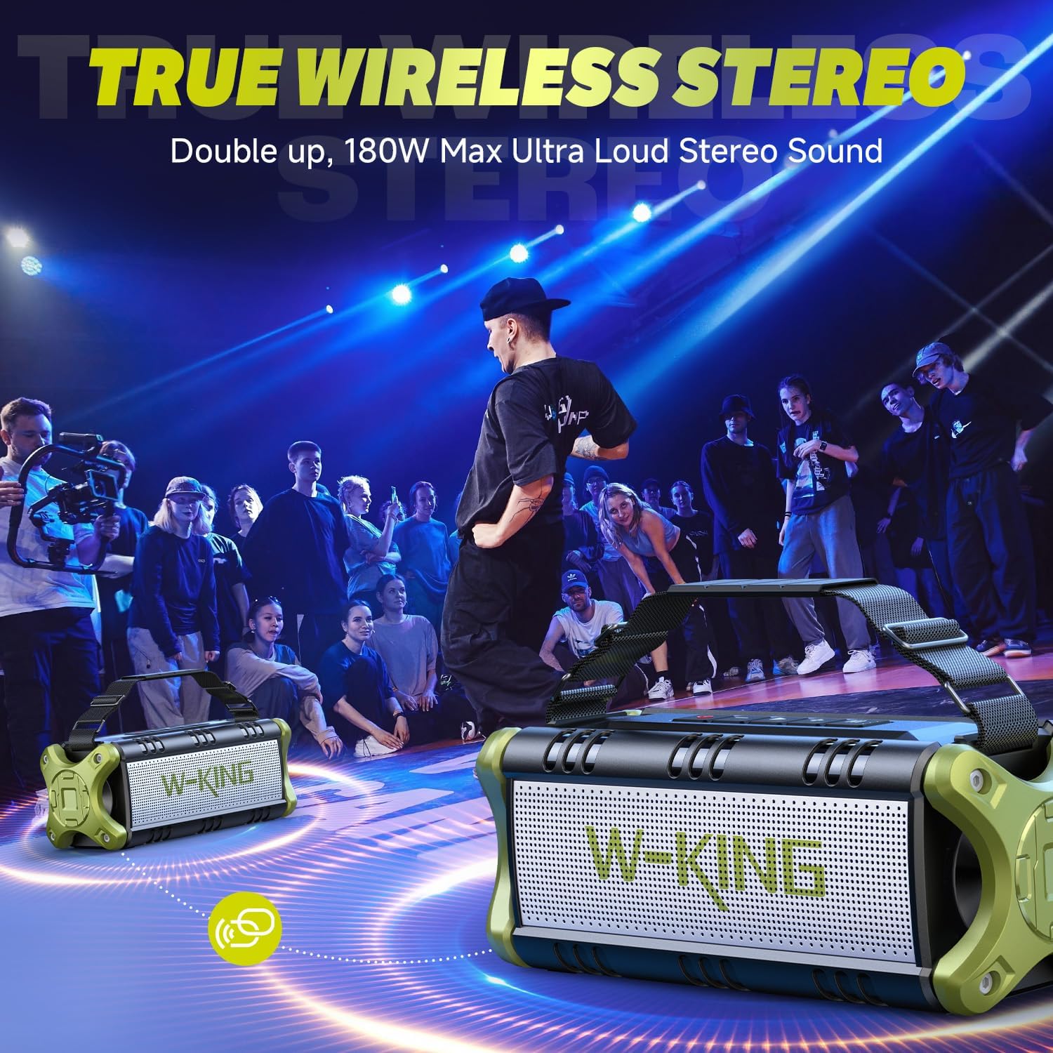 Thumbnail 4 de W-KING D8 90W Max Bluetooth Lautsprecher – 40 Std Akku, IPX6, Bass-Boost, Stereo-Surround