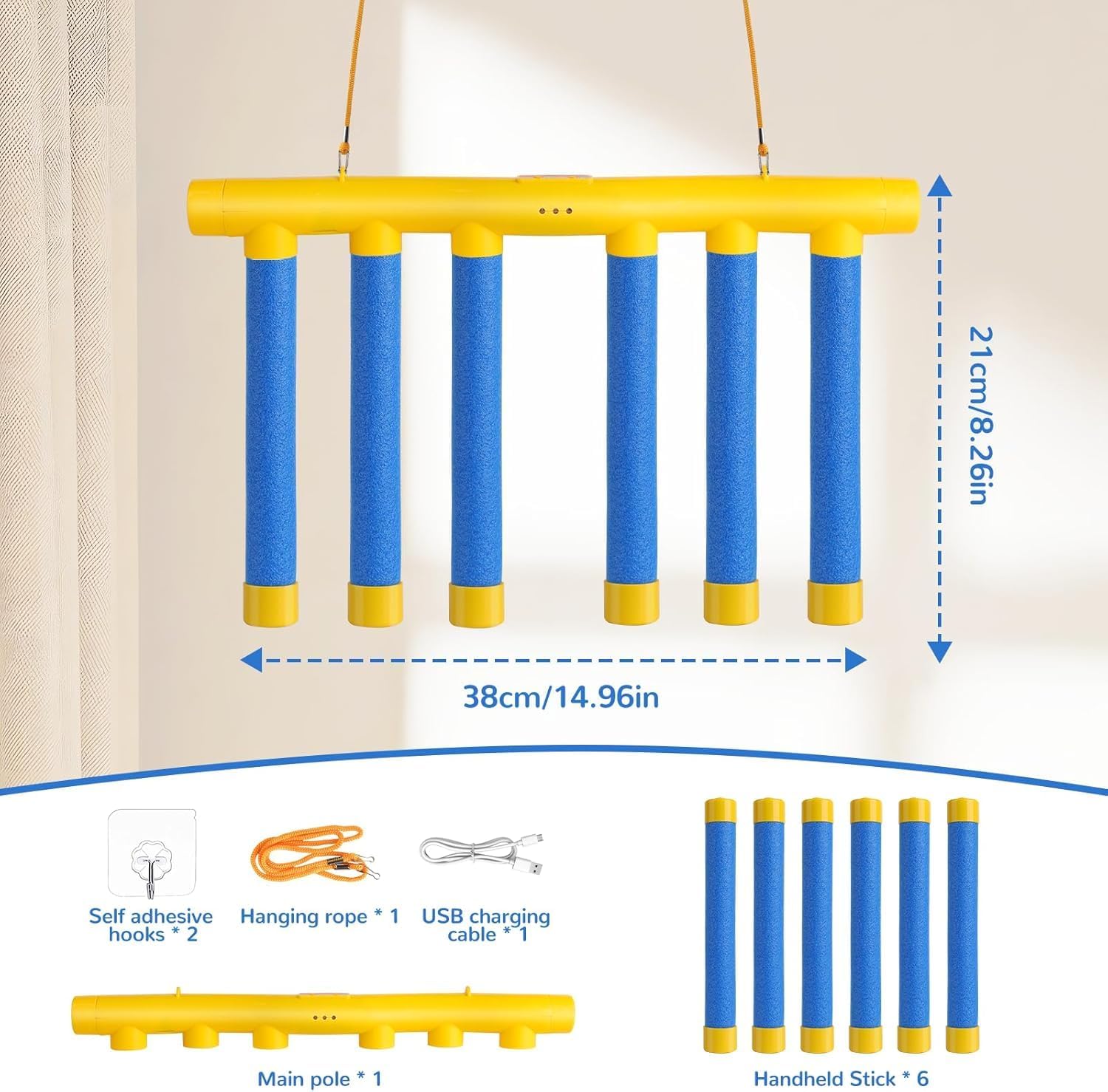 Thumbnail 1 de Catching Sticks Game Hand Speed Challenge Toy (3 Speed Reaction Sticks) for Adults & Kids