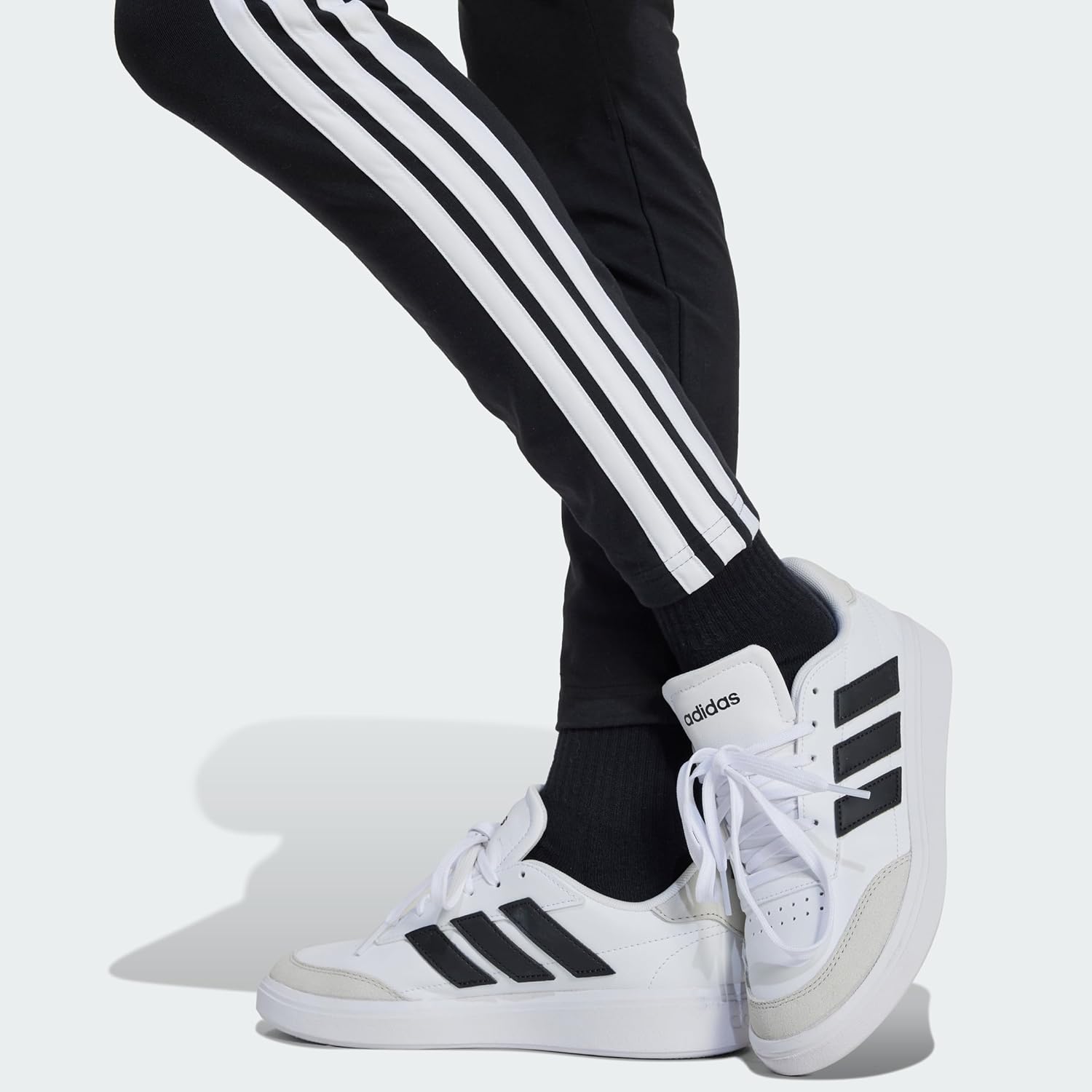 Thumbnail 1 de adidas Essentials 3 Stripes Leggings Black/White 14‑15 años