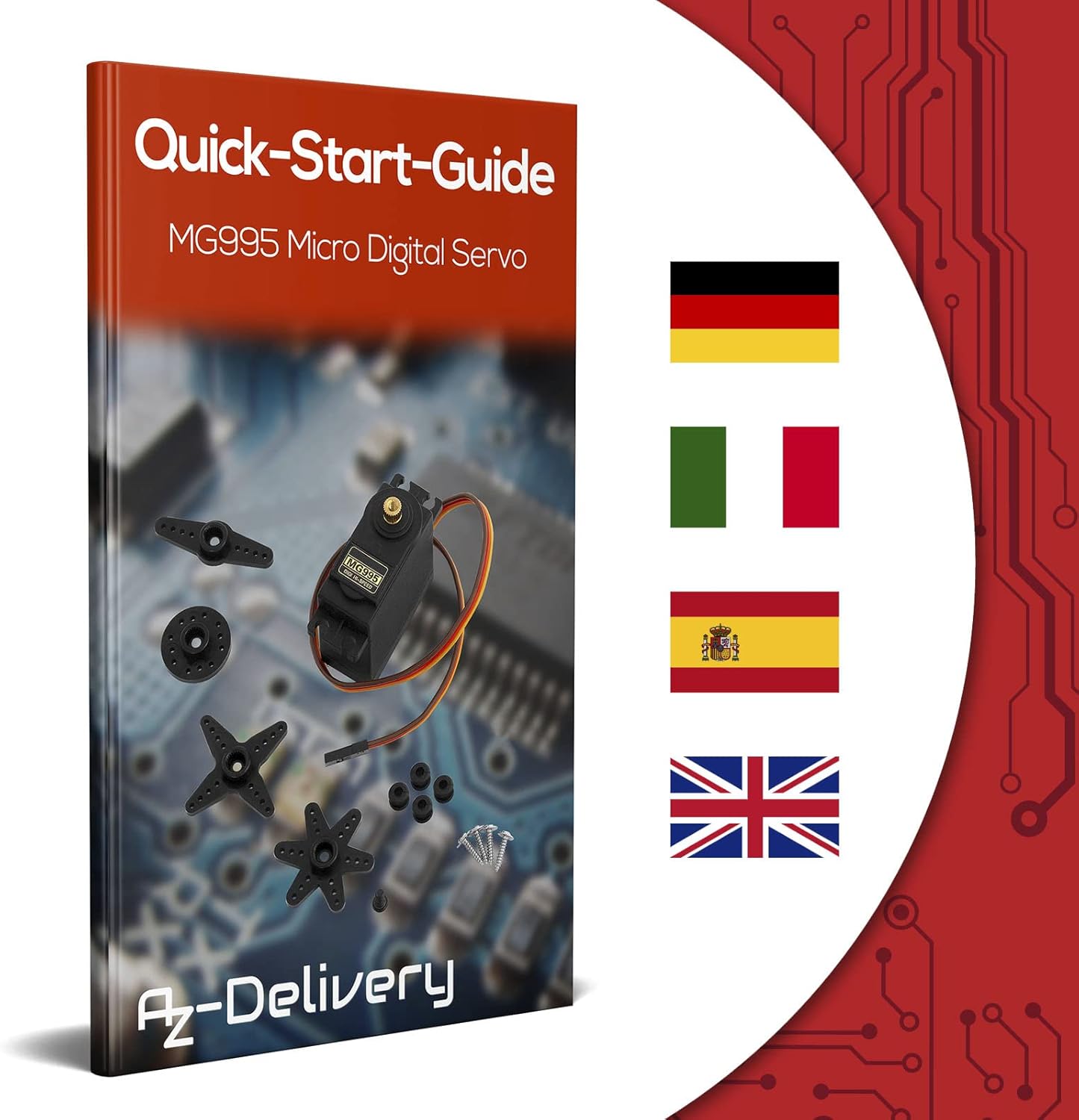 Thumbnail 6 de Micro servomotore digitale MG995 per elicotteri RC, robot e progetti Arduino (con e-book)