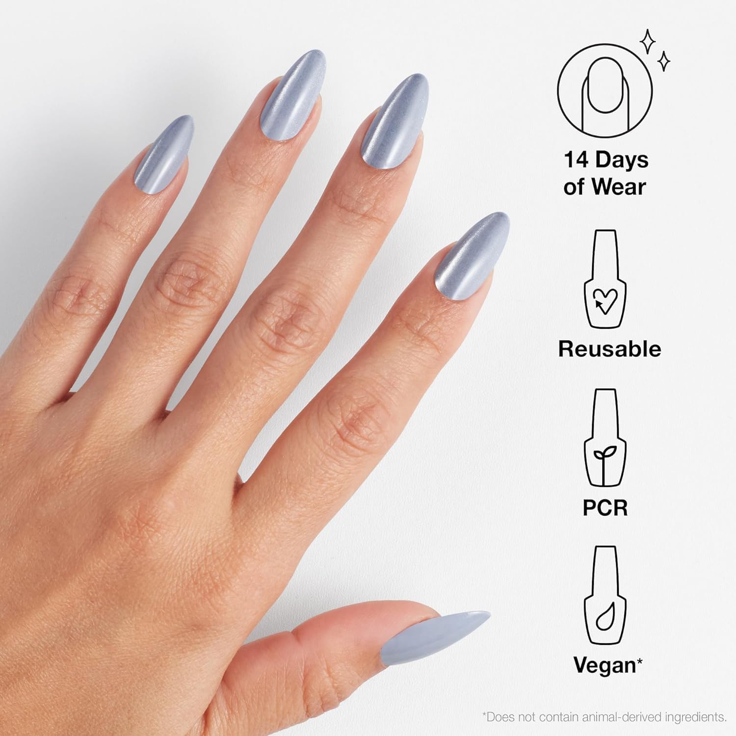 Thumbnail 1 de OPI xPRESS/ON Press On Nails Glitter & Shimmery – long & short, round & oval sets with nail glue (30 pcs)