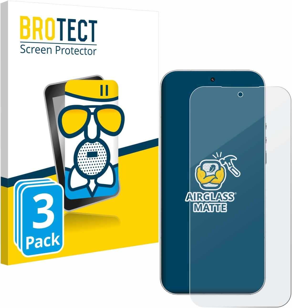 Detalle de Brotect Pellicola Vetro Opaca per Xiaomi 17 Ultra (3 Pezzi) – Protezione antiriflesso 9H e oleofobica
