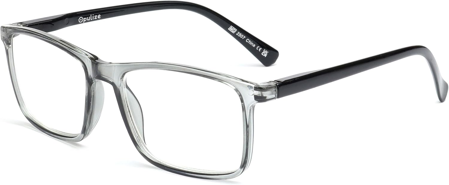 Detalle de OPULIZE RR4 Ink Lesse – okulary do czytania, 2-pak, duże prostokątne oprawki