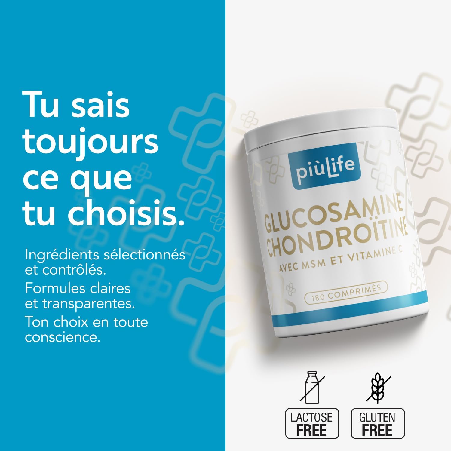 Thumbnail 4 de PiùLife Glucosamine 180 comprimés 💊