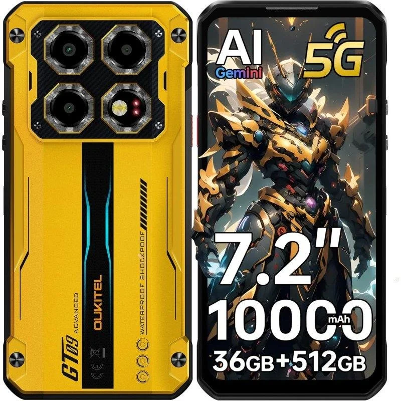 Detalle de Oukitel WP60 5G 12GB 512GB 7,2" Naranja Dual SIM: móvil rugged con batería de larga duración