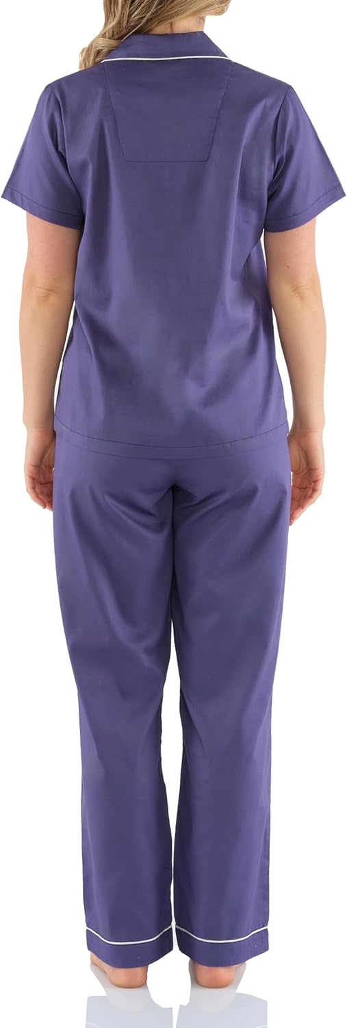 Thumbnail 1 de Magnolia Lounge Pyjama Damen – Schlafanzug aus 100% Baumwolle-Satin, atmungsaktiv und OEKO-TEX zertifiziert