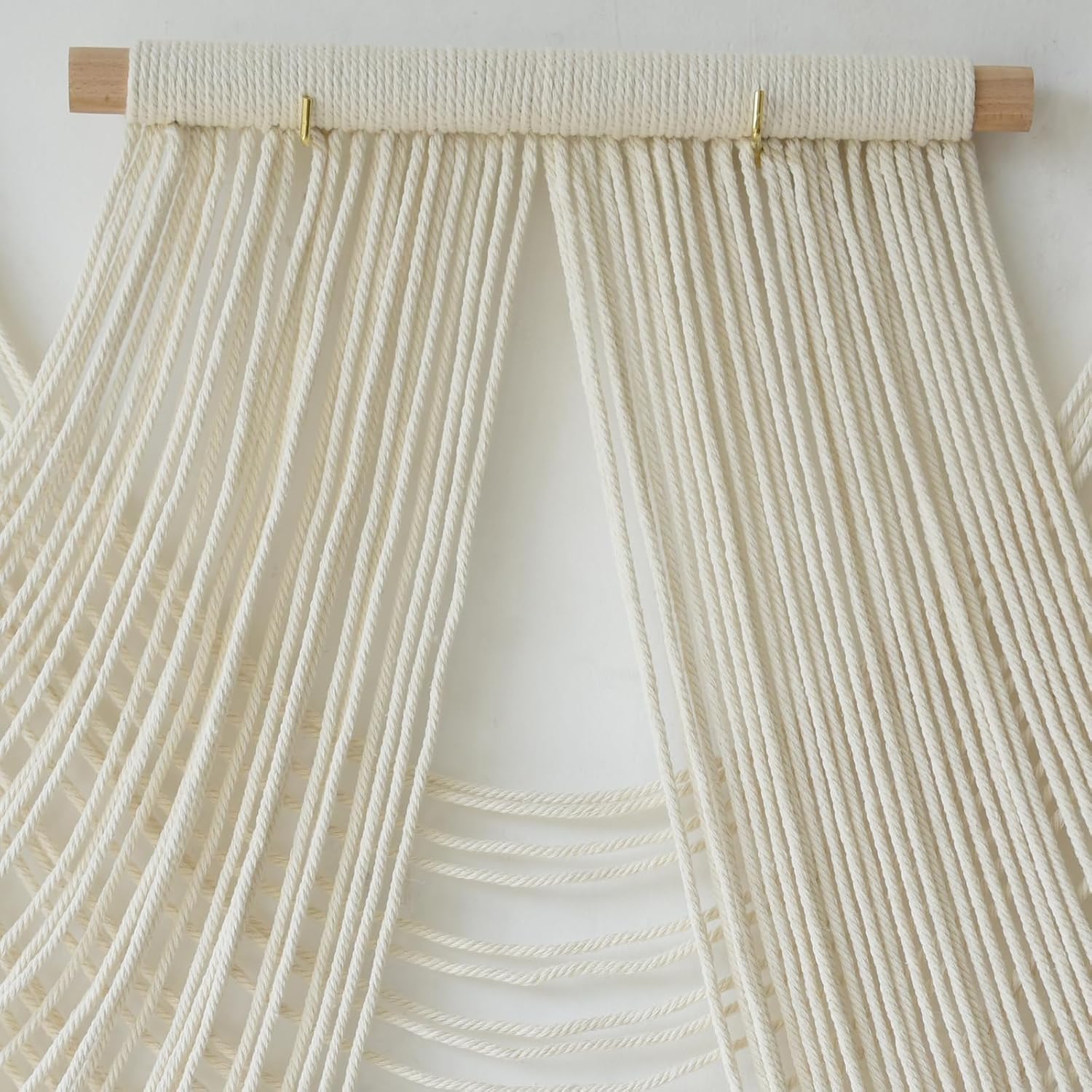 Thumbnail 5 de IOWER Ivory Macrame Wall Hanging, Handmade Geometric Fiber Wall Art