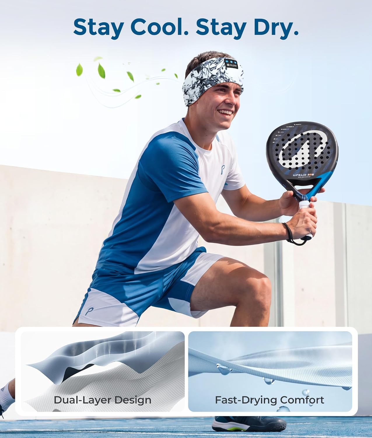 Detalle de LOVE EYE Bluetooth 5.4 Sleep Headphones Headband – Ultra‑Thin Speakers for Comfort & Rhythm