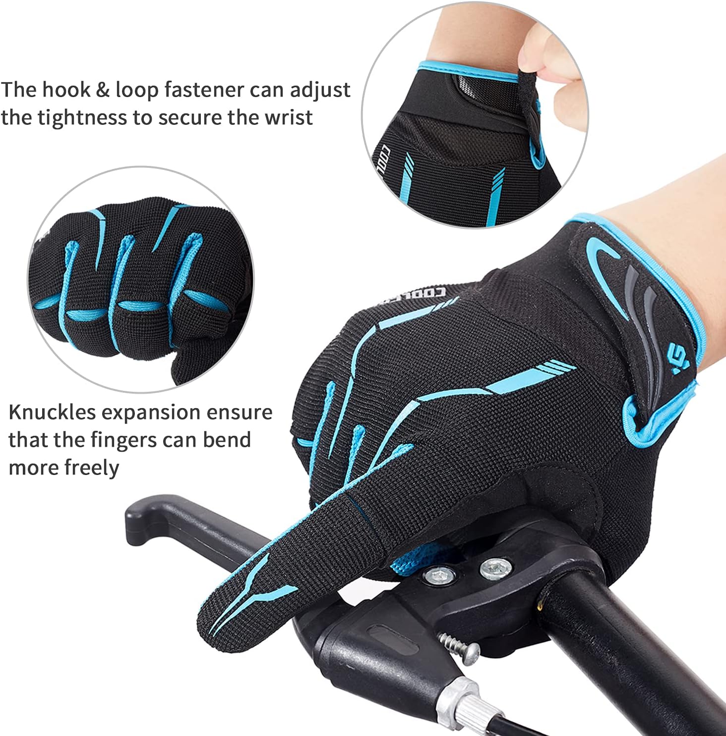 Thumbnail 2 de I Kua Fly Vollfinger Fahrradhandschuhe – Gel-Puffer, Touchscreen-kompatibel, MTB