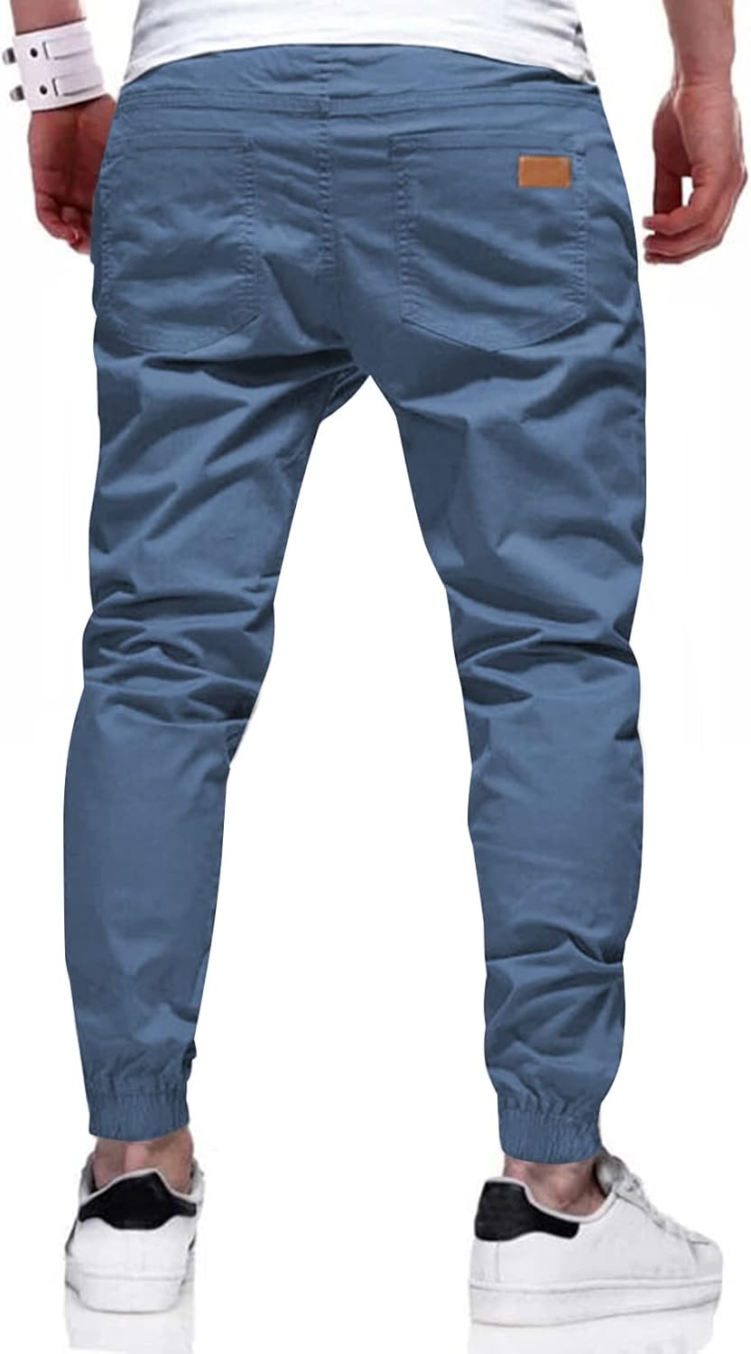 Detalle 2 de JMIERR Men’s Casual Joggers (Cotton Drawstring Chino Cargo Style)