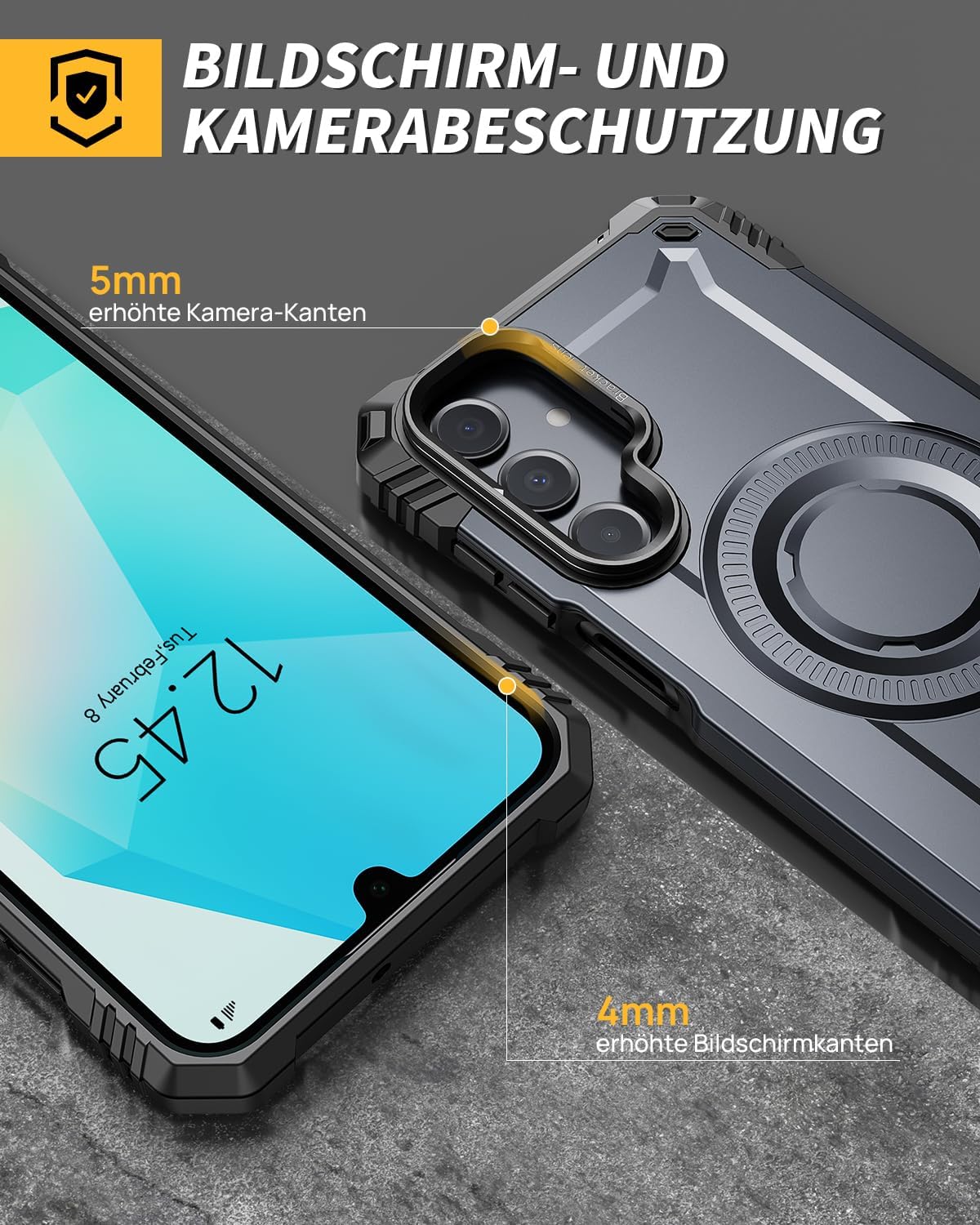 Detalle 2 de Lanhiem Samsung Galaxy A16 Hülle 2 Schutzfolien
