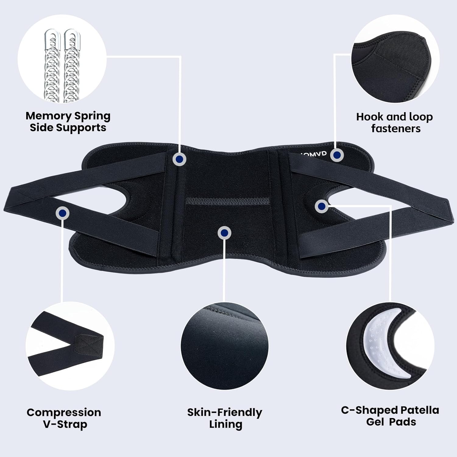 Thumbnail 2 de JOMVD Knee Brace Support 4-inch sizing