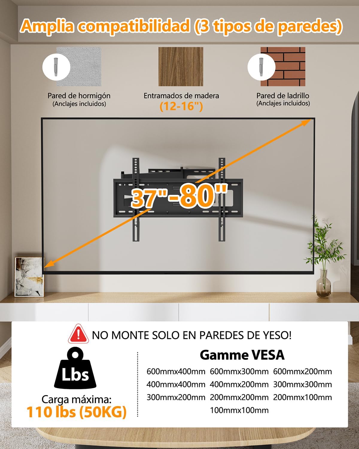 Thumbnail 1 de FORGING MOUNT Soporte TV Brazo 1090 mm 37-80