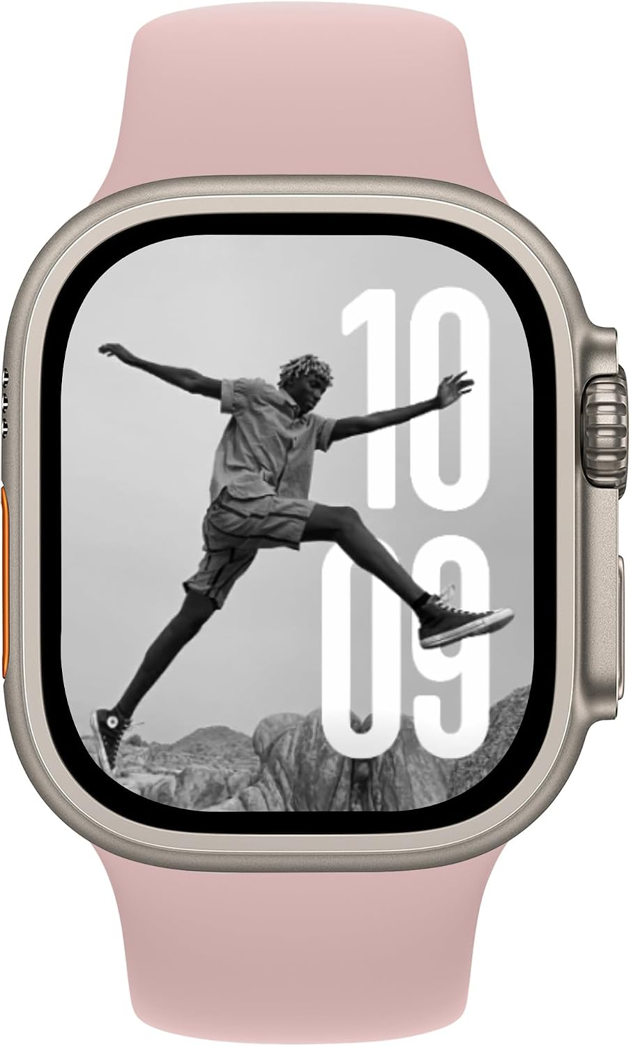 Detalle 2 de Bracelet Donegani en silicone pour Apple Watch (Ultra 2 49 mm, 46 mm, 45 mm, 44 mm, SE 44 mm, 42 mm) — Rose millénaire