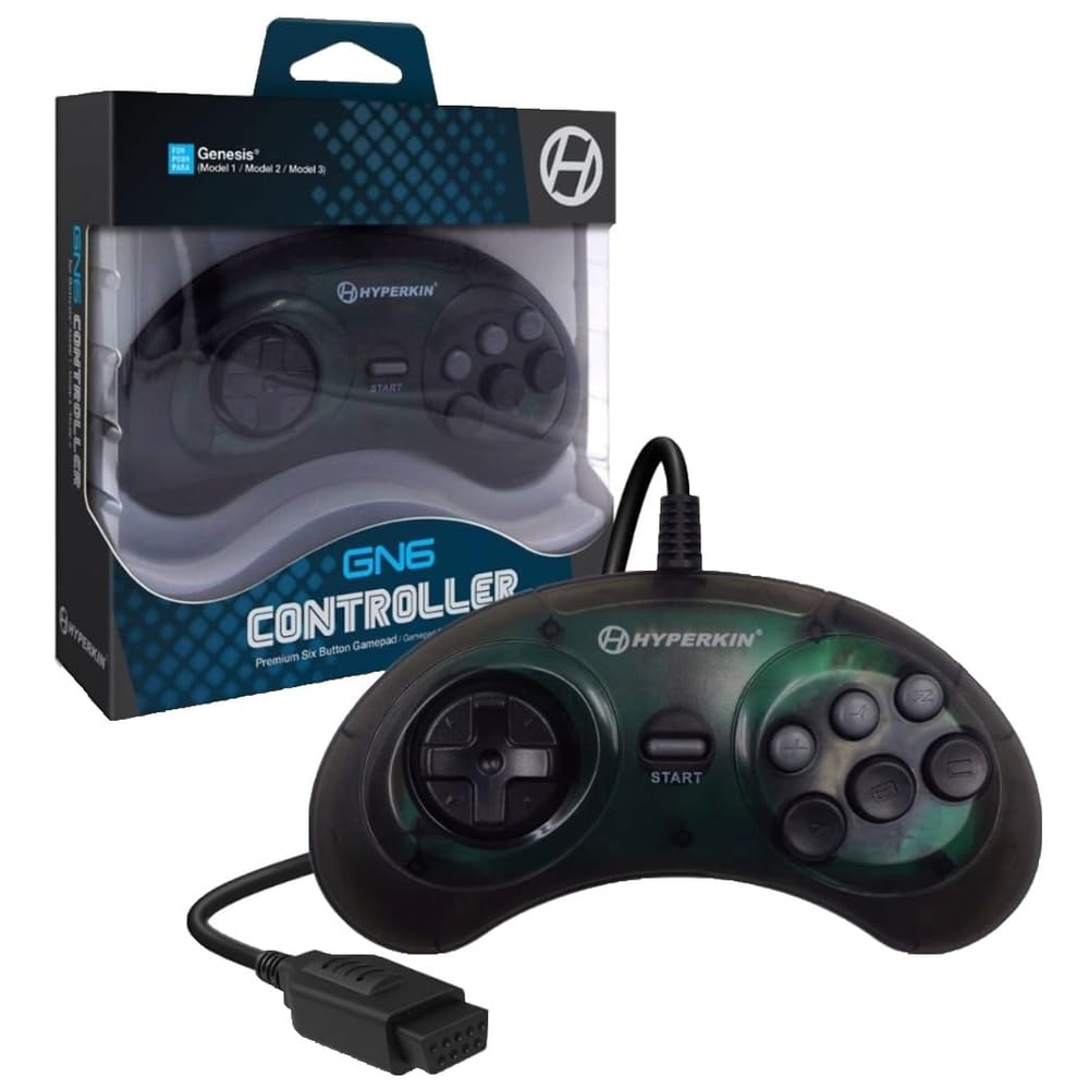 Detalle de Hyperkin Genesis Wired Controller, 6-Button Design