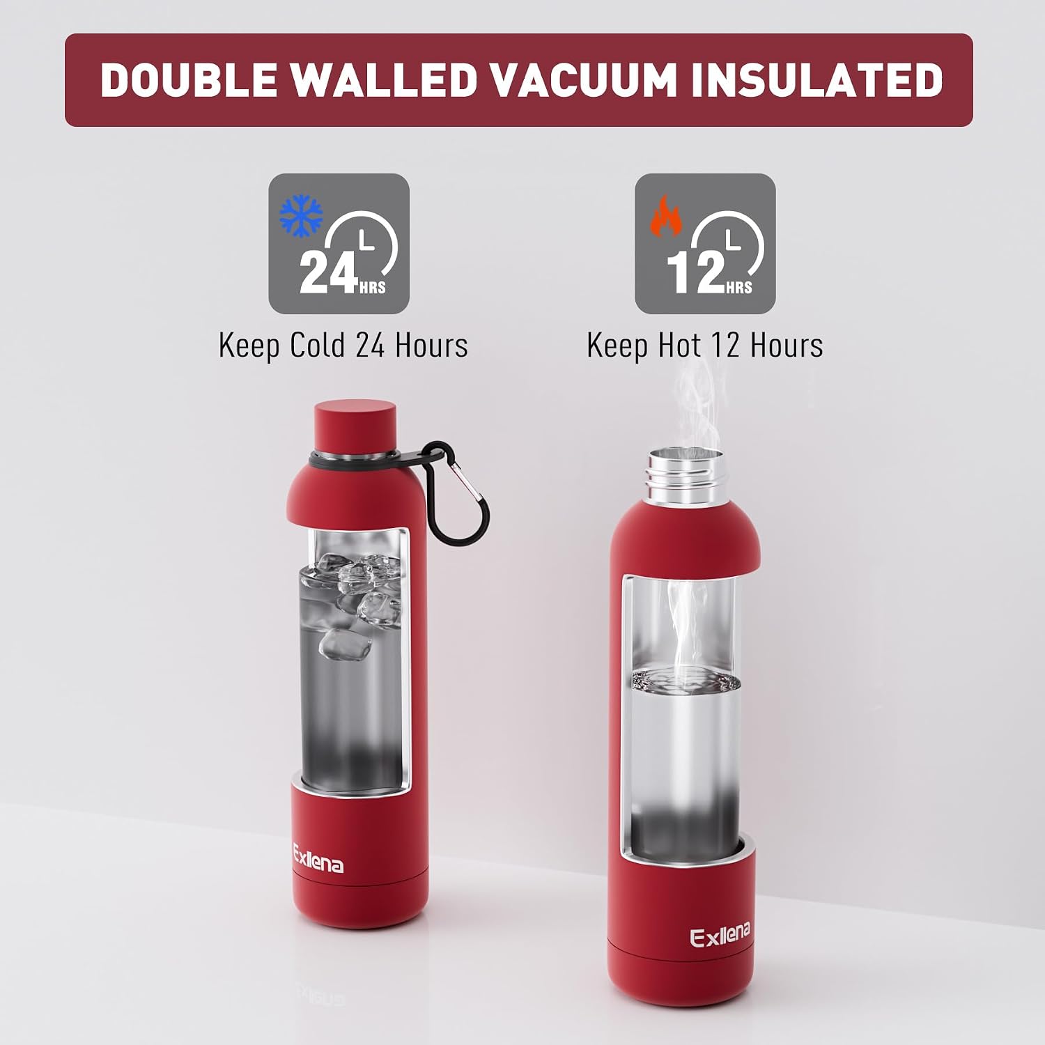 Detalle de Insulated 1L Exllena water bottle