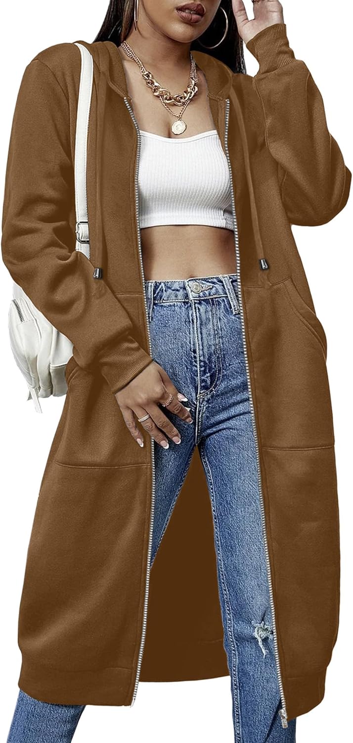 Thumbnail 6 de ELESOL Women Casual Zip-Up Fleece Hoodie S-XXXL