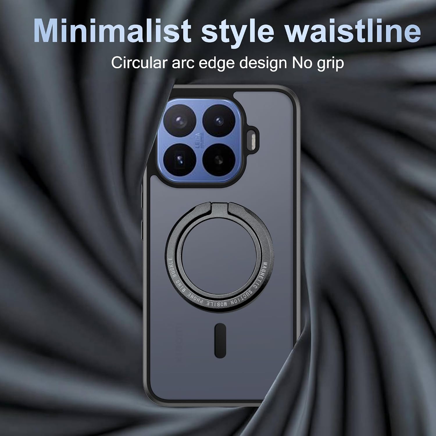 Detalle 2 de Fitudoos Hülle für Xiaomi 17T Pro mit Magnetischer Ring Ständer – Robuste PC-Rückseite, Stoßfest, Anti-Gelb