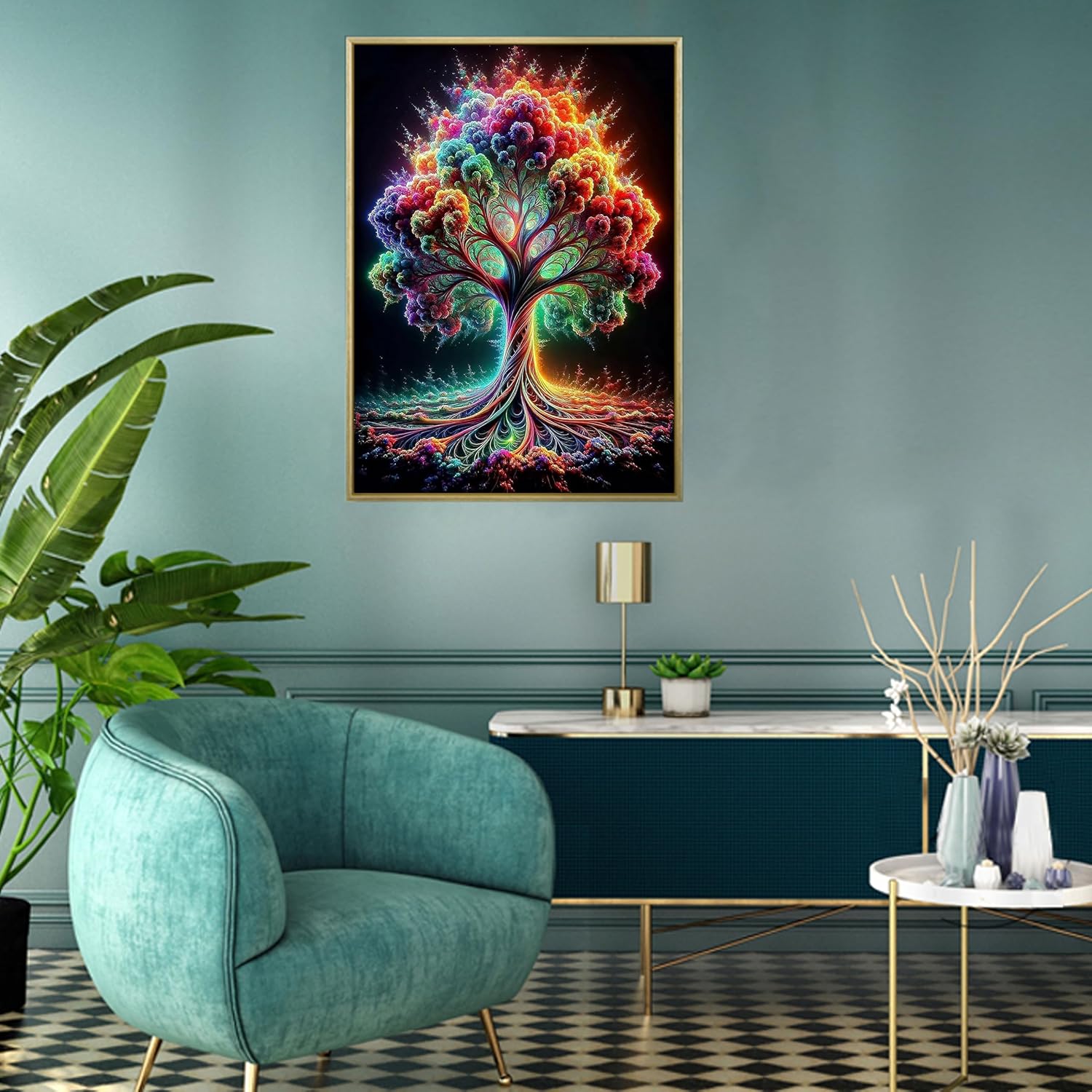 Thumbnail 5 de Hongyrjy Tree of Life Paint by Numbers for Adults – 12x16 inch Kit