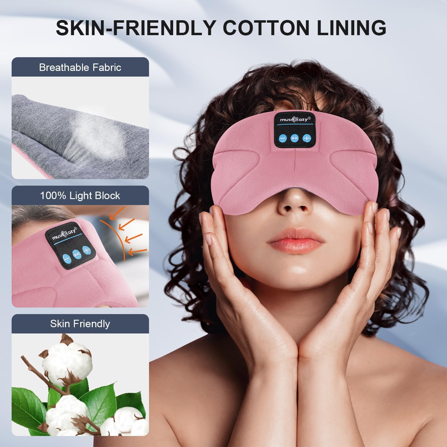 Thumbnail 2 de MUSICOZY Sleep Mask Headphones: 100% Blackout Bluetooth Eye Mask with Ultra-Thin Speakers
