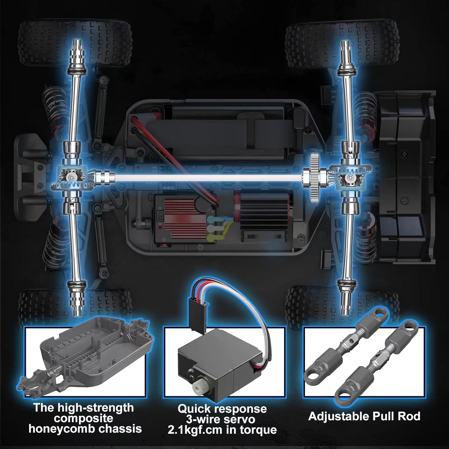 Thumbnail 3 de HYPER GO H16PL 1/16 RTR Fast Brushless RC Buggy