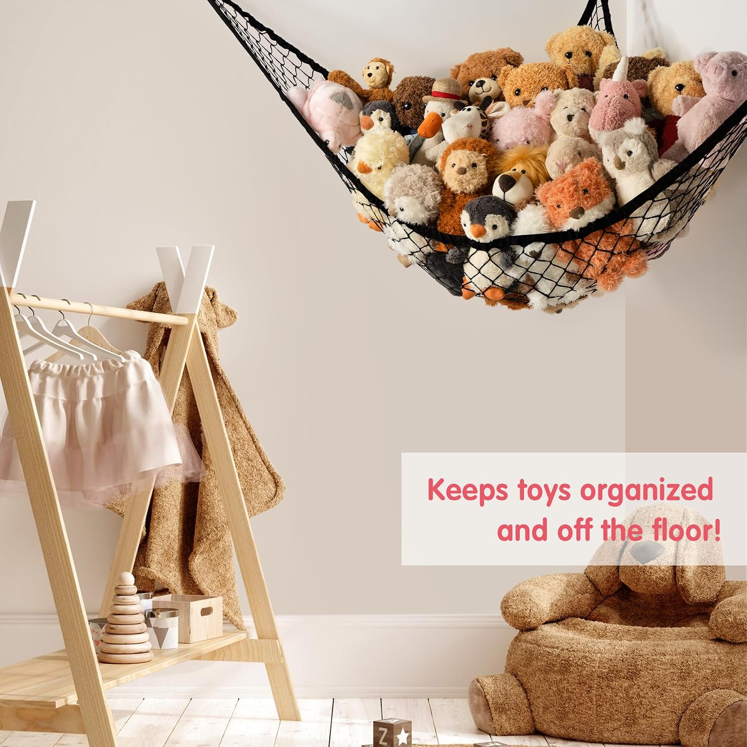 Detalle 2 de TCGPRO Stuffed Animal Hammock Net 71x47in