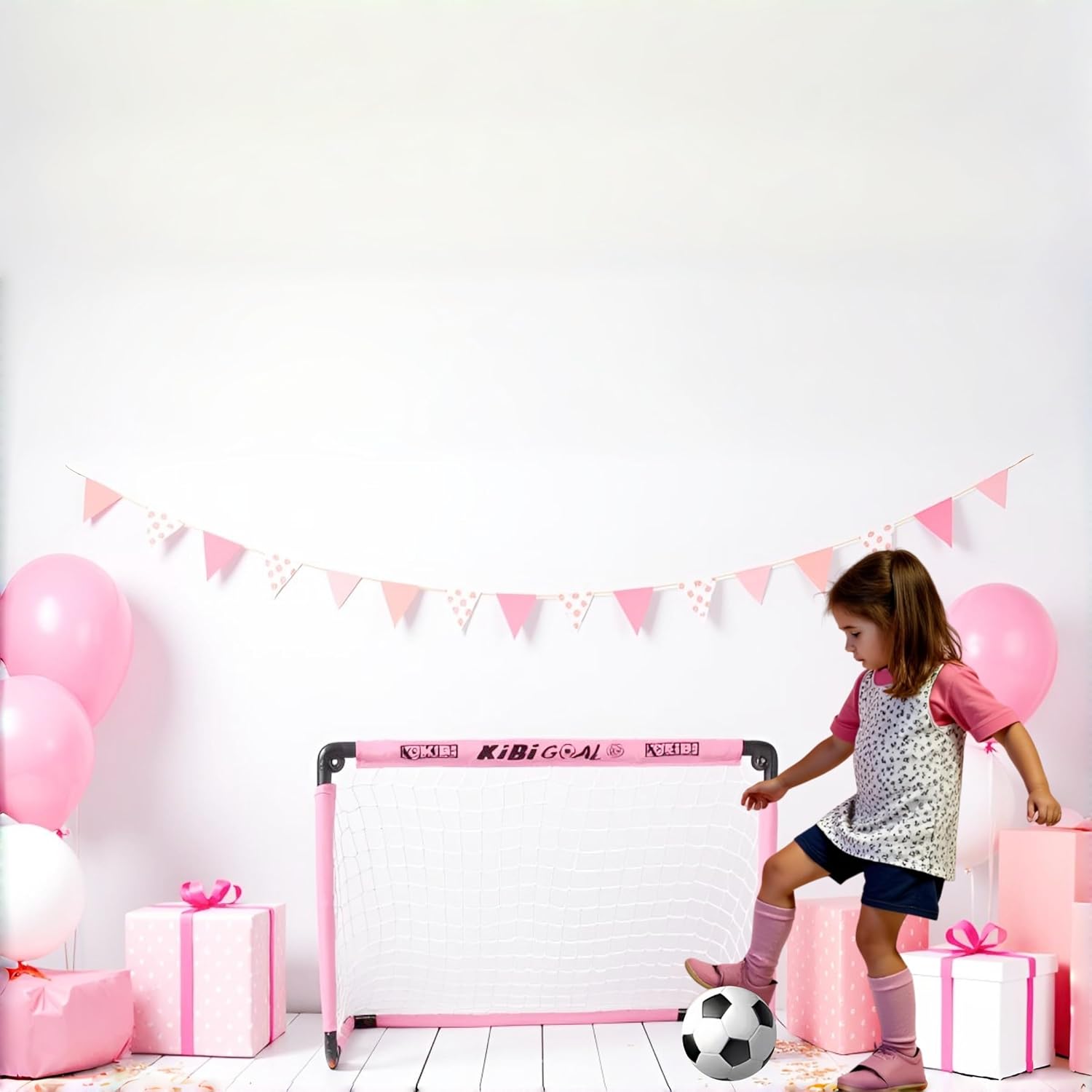 Detalle 2 de KiBiGOAL mini football goal, foldable 35.43in