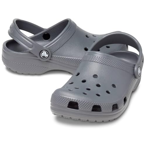 Detalle de Crocs Unisex Kids Classic Clog K Clogs in Slate Grey (11 UK Child) – Secure, Lightweight Everyday Wear