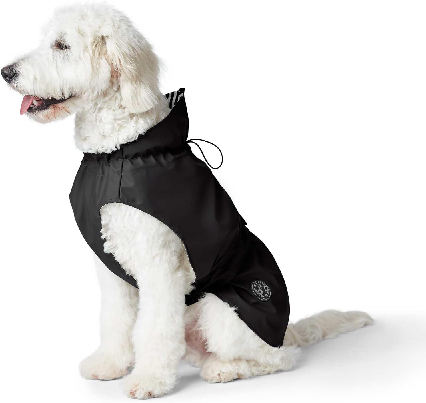 Thumbnail 4 de HUNTER Hunde-Regenmantel Milford (schwarz), Größe 80 – mit Öffnung für Geschirrträger