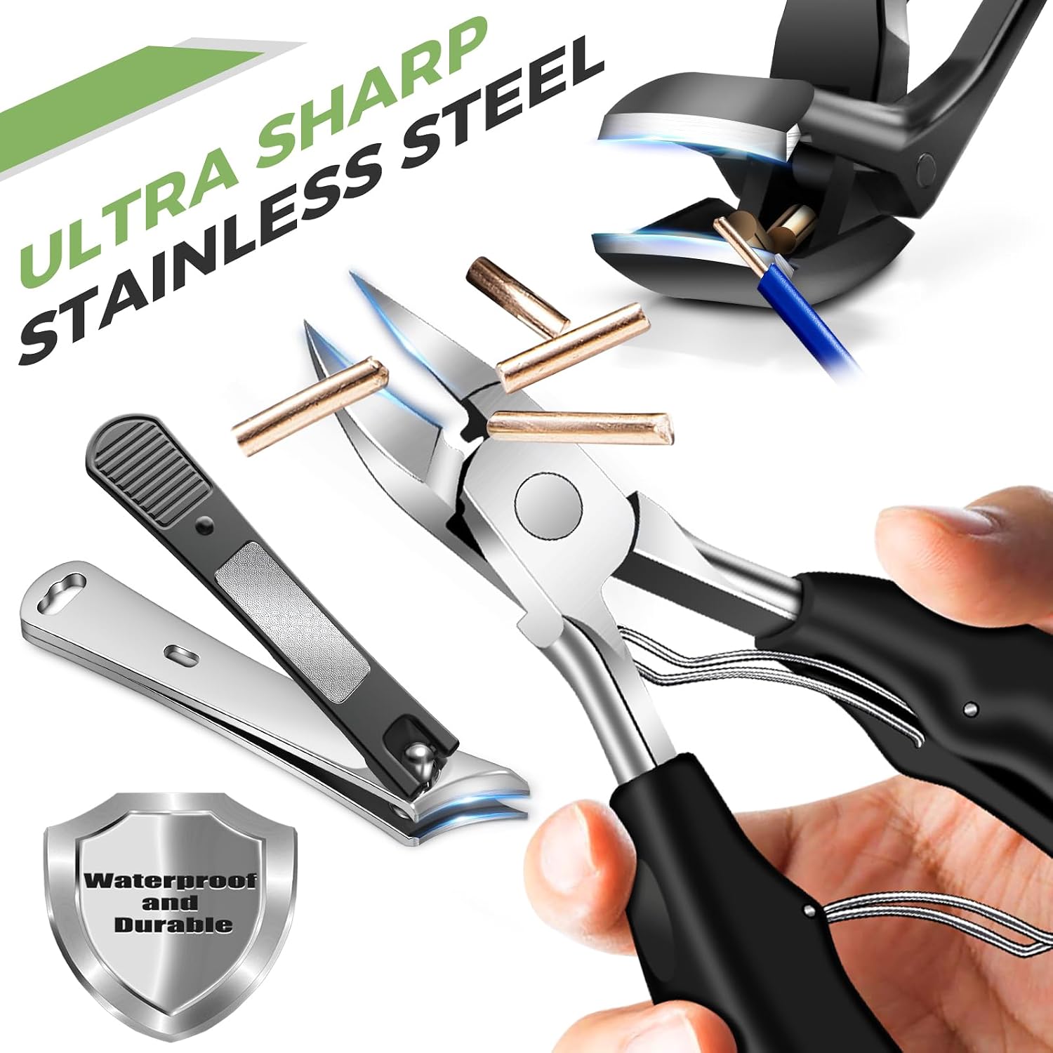 Thumbnail 4 de Toenail Clippers for Seniors Thick Toenails with Angled Head – 6-in-1 Heavy Duty Set