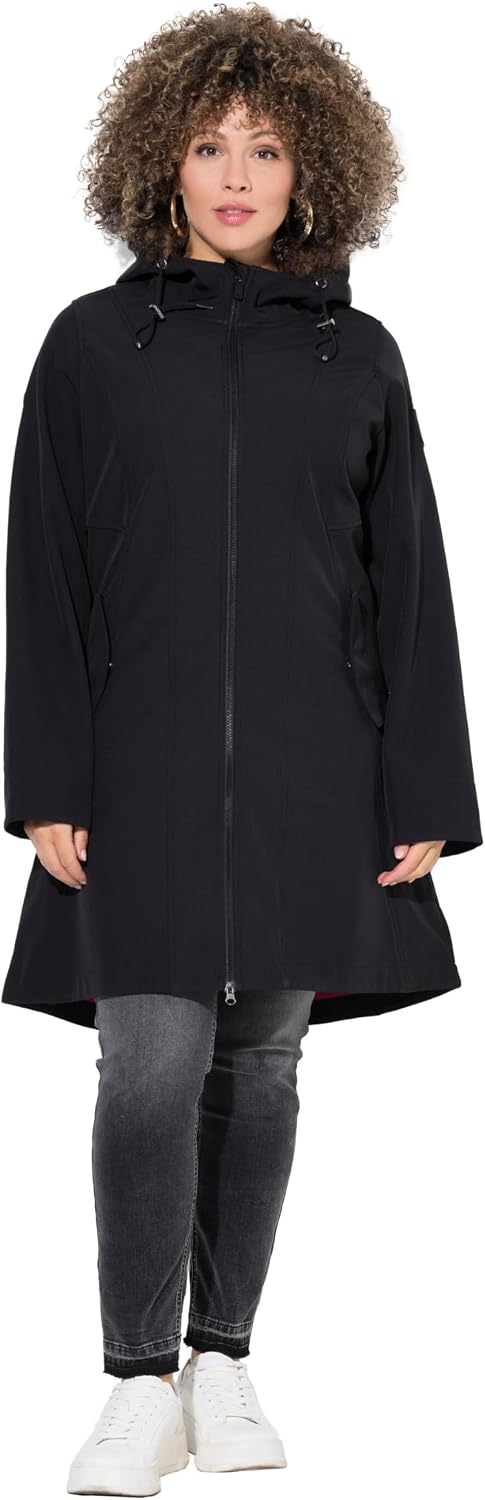 Detalle de Ulla Popken Giacca HYPRAR in Softshell Idrorepellente con Cerniera a cursore doppio 839757