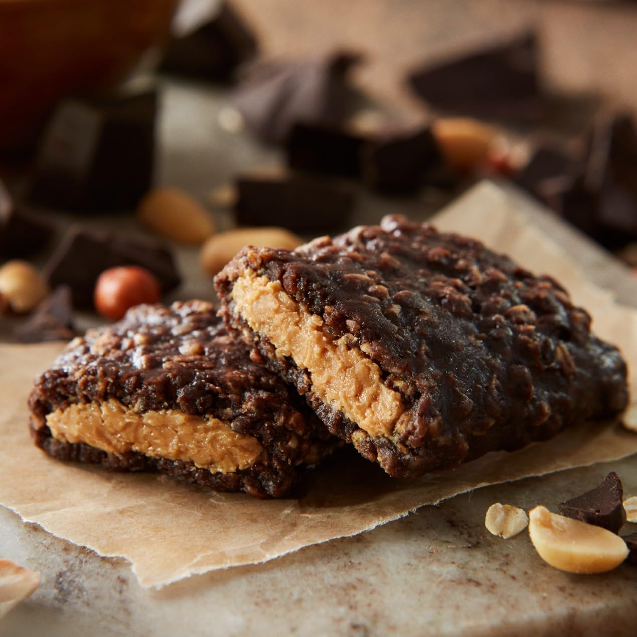 Detalle de CLIF Nut Butter Bar – Chocolate Peanut Butter, Bio Snackriegel mit 7 g pflanzlichem Protein