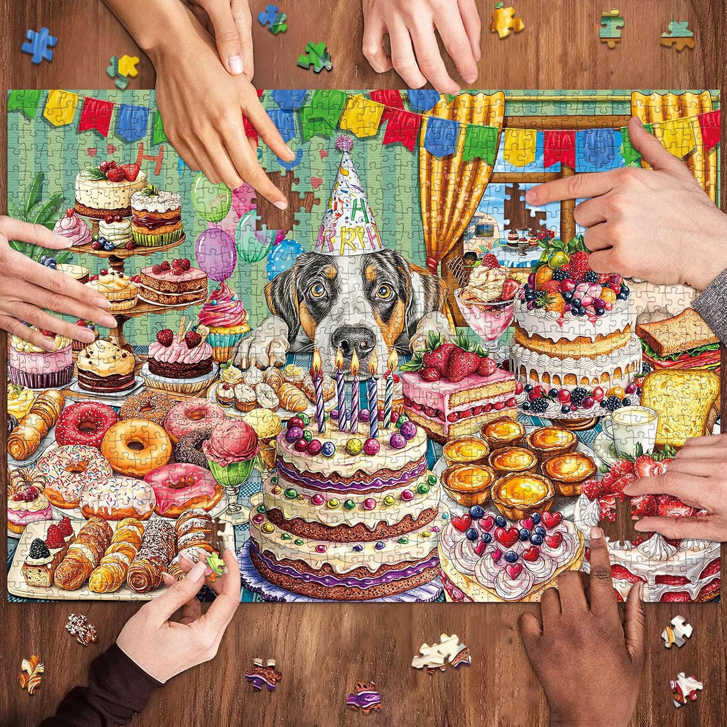 Detalle de HUADADA 1000-Piece Jigsaw Puzzle for Adults – Dessert Feast Edition