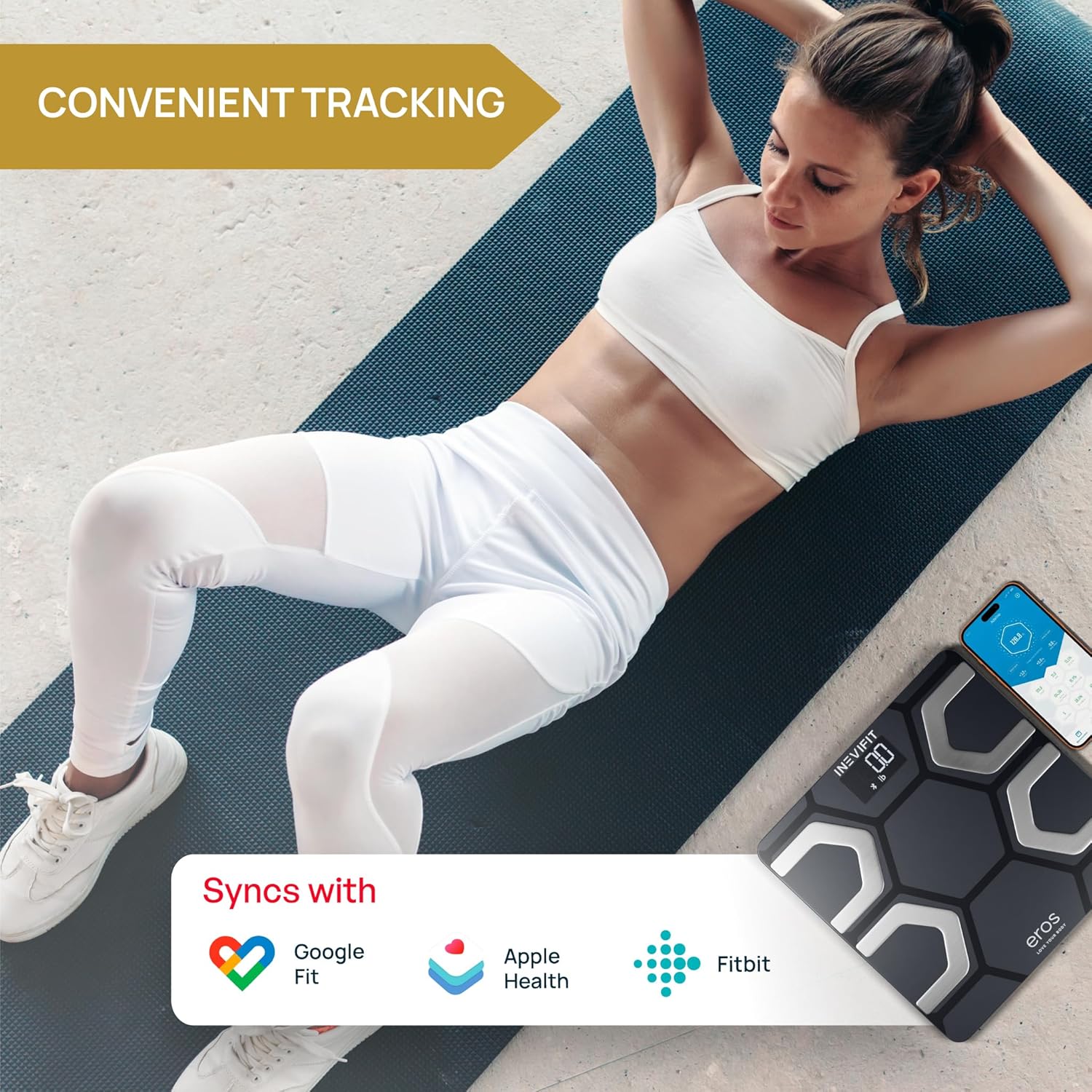 Thumbnail 2 de INEVIFIT EROS Bluetooth Body Fat Scale: A Smart, App-Driven Way to Track 13 Metrics