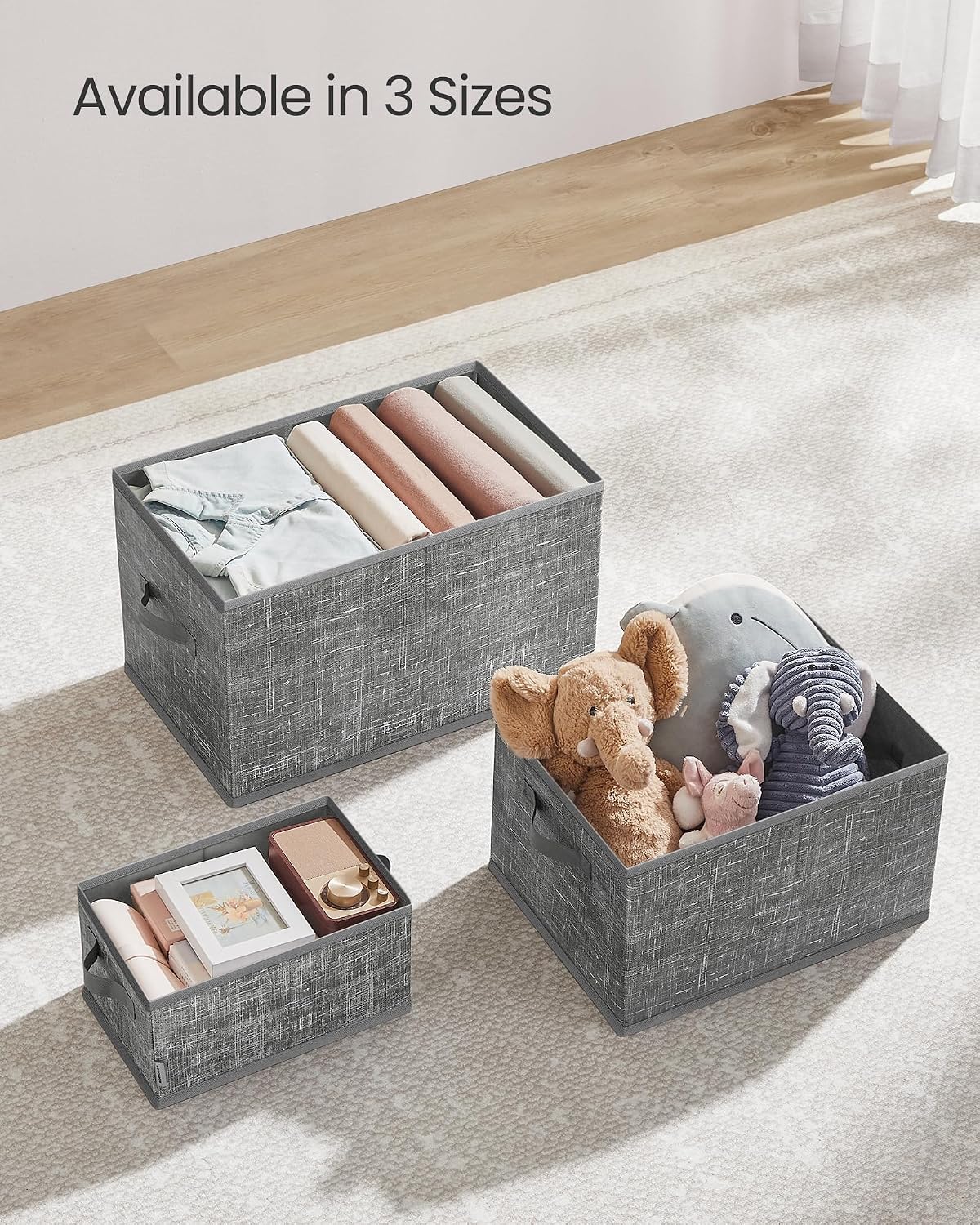 Thumbnail 5 de SONGMICS Collapsible Storage Boxes 29L set of 3