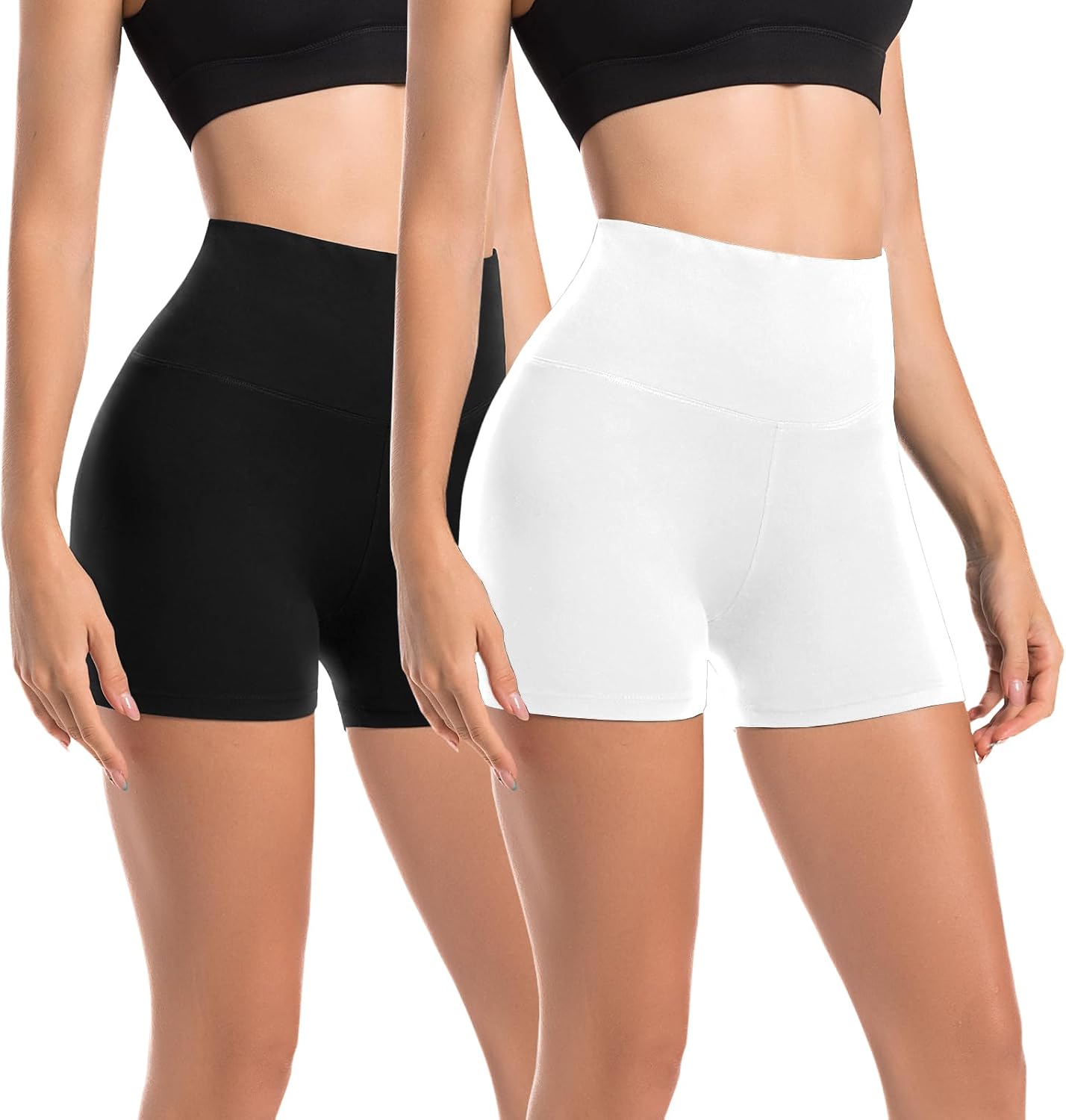 Thumbnail 6 de Leafigure 2er Pack Radlerhose Damen Kurz Set Hohe Taille – blickdichte Sportshorts für Gym, Fitness & Yoga